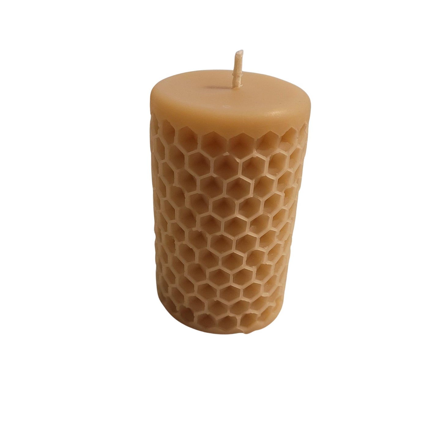 Honeycomb Beeswax Pillar Candle – 2.5x3.75 – Handmade & All-Natural