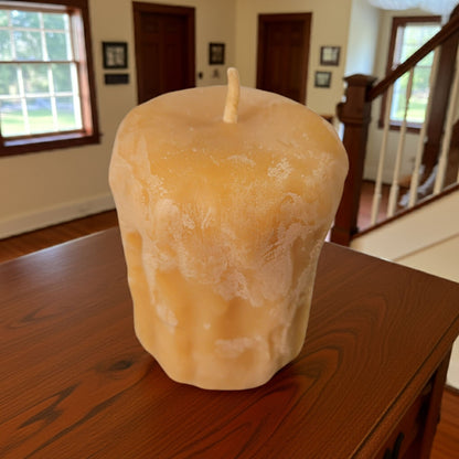 Pure Beeswax Rustic Candle 2.3x3 - Natural & Handmade