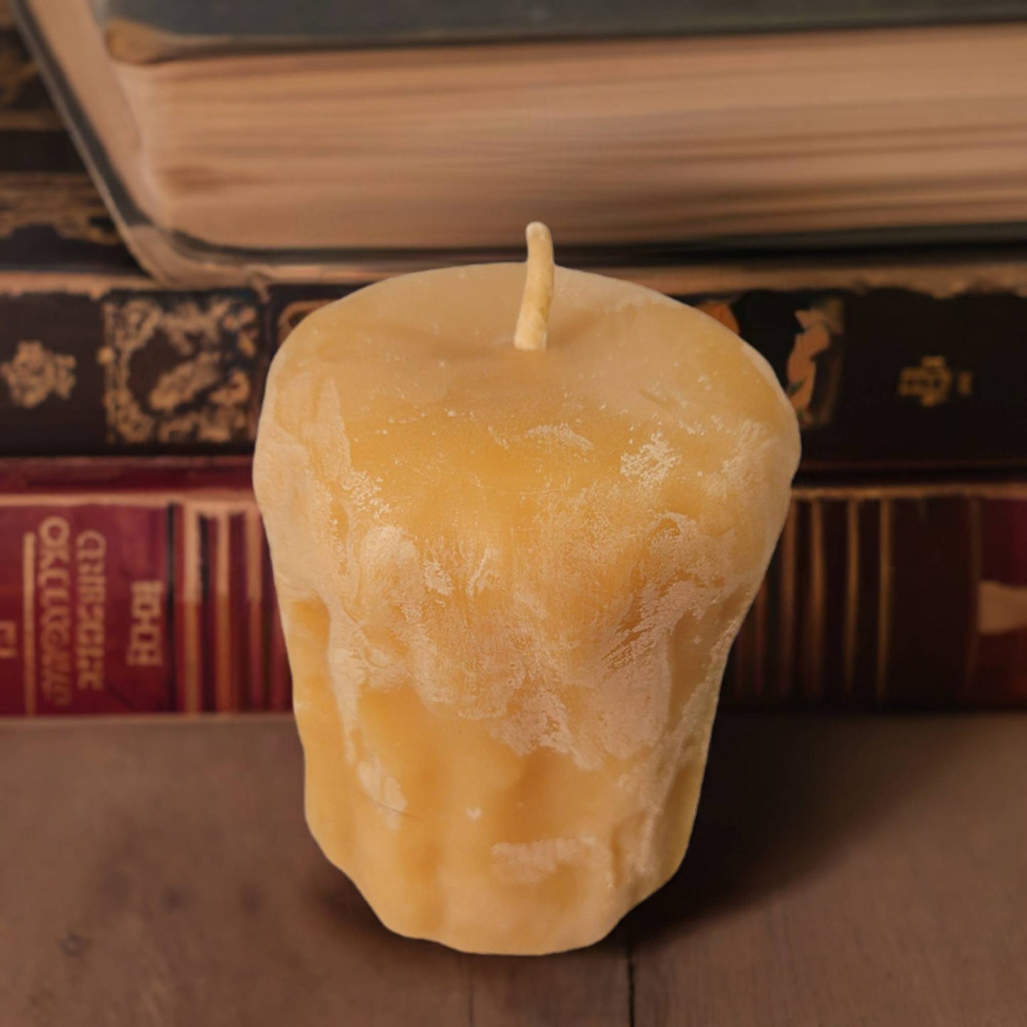 2.3"x3" Beeswax Rustic Pillar Candle