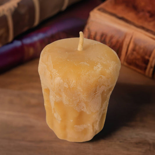 2.3"x3" Beeswax Rustic Pillar Candle