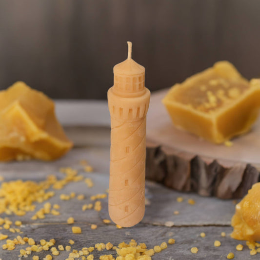 Beeswax Lighthouse Style Candle