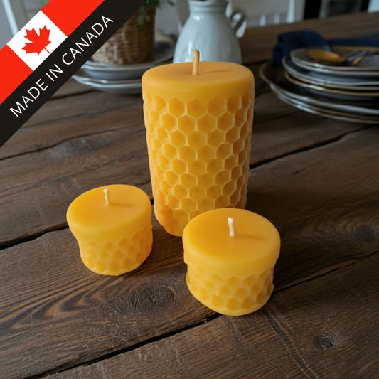 Honeycomb Candle Trio Set