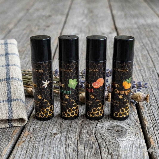Beeswax Lip Balm 4-Pack - All 4 Flavors